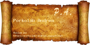 Porkoláb Andrea névjegykártya